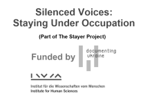 IWM Documenting Ukraine grant for The Stayer Project by Ilami Yasna