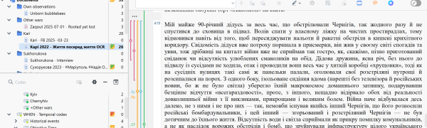The Stayer by Ilami Yasna - Coding Ukrainian Wartime Diaries in MAXQDA